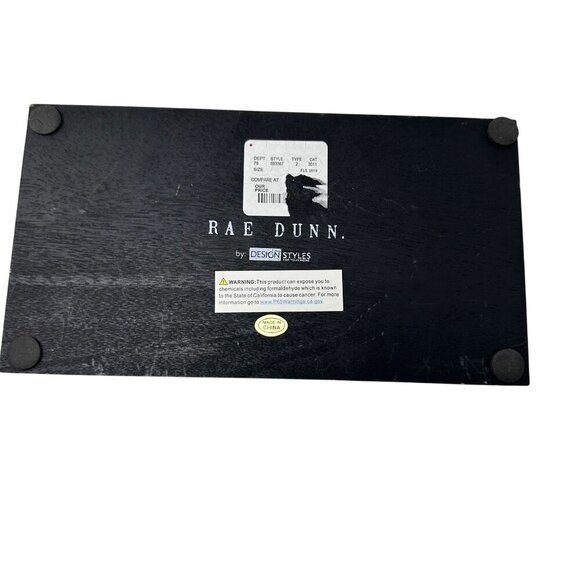 Rae Dunn LETTERS Wire Mail Basket Organizer Wood Base Farmhouse Office Decor - Picture 2 of 12